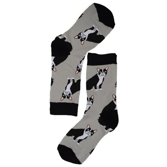 Women's French Bulldog Novelty Socks Gray - Picture 3 of 3